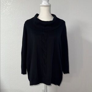 TANJAY Women’s Black Cowl Neck Sweater size L